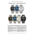 OLEVS 2858 Silver And Golden Two-tone Stainless Steel Chronograph Watch For Men - White & Golden.