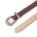Vintage Adjustable Boho Western Belt Women Black Brown Leather Belt Female Cowboy Hight Waist Belts for Ladies Jeans Dresses. 