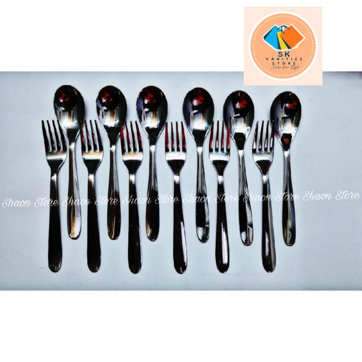 Premium%2012-Piece%20Stainless%20Steel%20Spoon%20&%20Fork%20Set%20-%206%20Tea%20Spoons%20+%206%20Fork%20Spoons%20-%20Image%205
