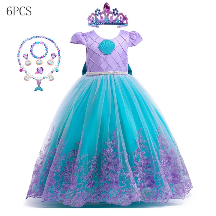 Disney%20Mermaid%20Ball%20Gown%20Costume%20For%20Girl%20LED%20Light%20Up%20Ariel%20Cosplay%20Dress%20Children%20Fancy%20Birthday%20Party%20Princess%20Dress%20Luxury%20-%20Image%204