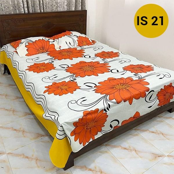 King Size Premium Bed Sheet 88" x 98" with 2 Pillow Covers new design is 21