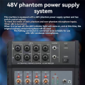 Multi-Function Digital Mixing Console 8 Channel Audio Mixer Stereo for Live Broadcast for Recording DJ Sound Mixers EU Plug. 