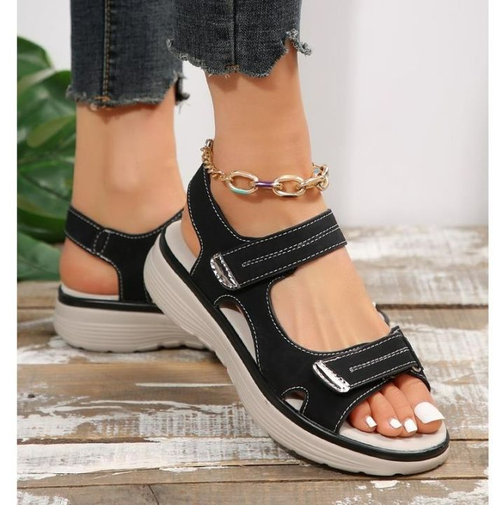 New%20Brand%20Hook%20Loop%20Sandals%20Women%20Summer%20Leather%20Light%20Leisure%20Wedge%20Platform%20Shoes%20Blue%20Girls%20Outside%20Anti-slide%20Apricot%2042%20-%20Image%205