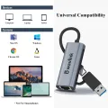 Wavlink USB C to 2.5G Gigabit Ethernet Adapter Type C to 2.5 Network Card RJ45 LAN 2.5Gbps USB3.0 Converter For Windows Mac OS X. 