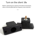 4 Pack Cushion Air Conditioner Rubber Shock Absorbing Anti-Vibration Isolator Pads Bracket Black.