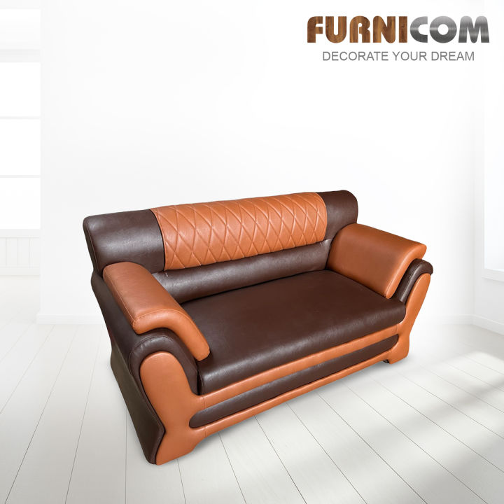 Furnicom%20Sofa%20Set%20Leather%20Rolled%20Arm%20Fluffy%20Arm%20Sofa/%20one%20&%20Two%20Seater%20Living%20Room%20or%20Office%20Sofa%20-%20Image%202
