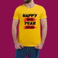 HAPPY NEW YEAR 2025 New Design Casual Half Sleeve T-Shirt For Men's. 