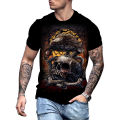 Fashion eagle pattern T shirt for men vintage trend skull Harajuku streetwear casual o-neck short sleeve summer loose T-shirts. 