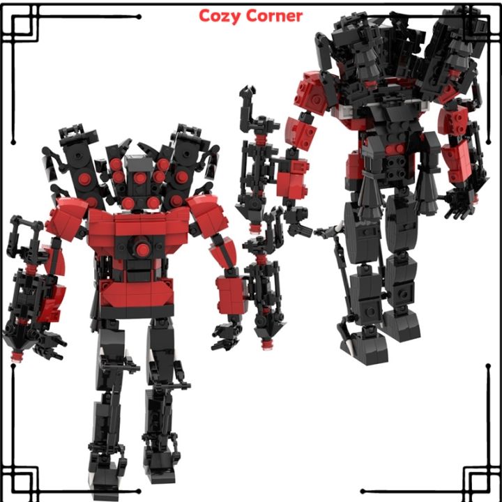 CozyCompatible with Lego Skibidi toilet Building Block toilet Man vs Doll Figure Figure Model Titan TV Man Educational Toys