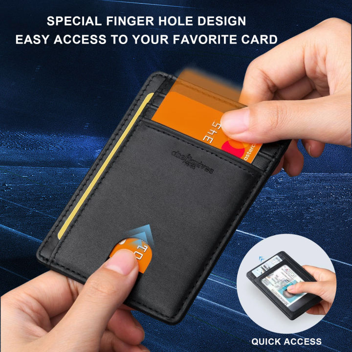 Lightweight and exquisite small card bag with high-end feel, multi ot access control card customized for men's wallets, ertal top layer real piup bag