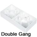 Molded PVC Box Double Gang PVC Back Box For Gang Switch Gang Socket 172x85x33mm Faceplate Wall Mount Switch Socket White PVC Deep Box. 