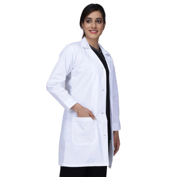 doctor Apron with white coat Hospital Uniforms With short sleeve For Use in Hospital and Medical Lab In Cotton Fabric