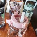 2L Water Bottle with Straw Female Jug Girls Portable Travel bottles Fitness Bike Cup Summer Cold Water Jug with Time Marker.