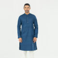 Semi Fit Casual Panjabi - Light Navy. 