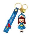 Creative cartoon jingle cat boy girl pendant blue fat doll cute keychain accessories couple gift wholesale. 