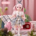 BJD Dolls 30cm Anime Doll Clothes Full Set 1/6 Bjd 23 Joint Movable Body Doll Girls Dress Up DIY Toys Reborn Kawaii.