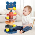 Montessori Baby Toys Rolling Ball Pile Tower Early Educational Toy For Babies Rotating Track Baby Gift Stacking Toy For Children. 