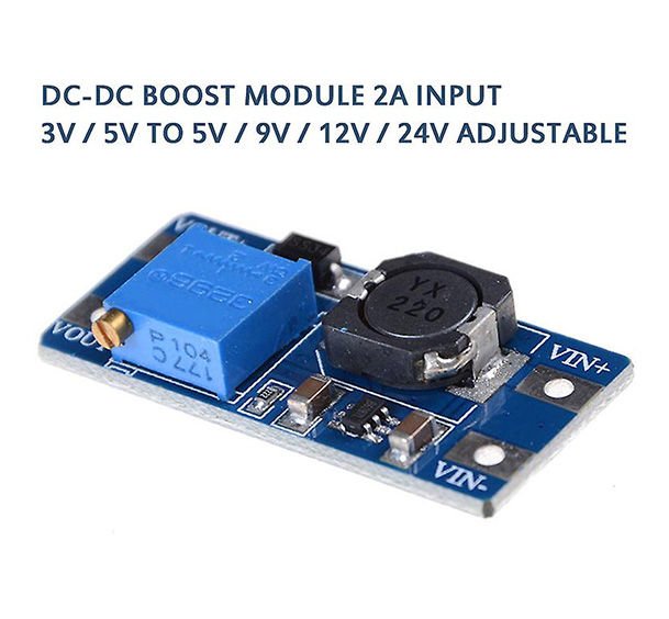 MT3608 2A DC-DC Voltage Step Up Boost Converter Module 2-24V Input ...