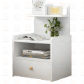 Royal Decor M25 Single Drawer Bed Side Table Nightstand Bedside Table Bedroom Simple Storage Cabinet 60X40X30CM White-Finish.