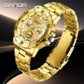 SANDA Simple Multi pointer Workplace Business Personalized Quartz Watch Successful Men's Watch SD3266-4. 