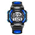 (New)Kid Boy LED Round Dial Alarm topwatch Week Waterproof Digital Writ Watch. 