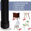 4Pcs/Set Black PVC Chair Leg Caps New Round Bottom Furniture Feet Silicone Pads Non-Slip Covers Floor Protectors Accessories. 