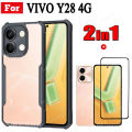 Vivo Y28 4G Acrylic Phone Case for Vivo Y 28 5G Tempered Glass and Vivo Y38 Y18 Y03 Ceramic Tempered Glass.