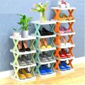5Layers-New multi-functional household foldable shoe cabinet, home balcony toy foldable storage unit. 