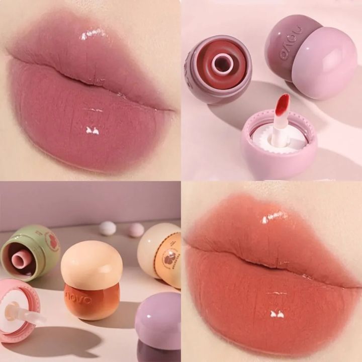 4 Colors Of Cute Mushroom-Shaped Matte Milk Jar Lipstick Waterproof And ...