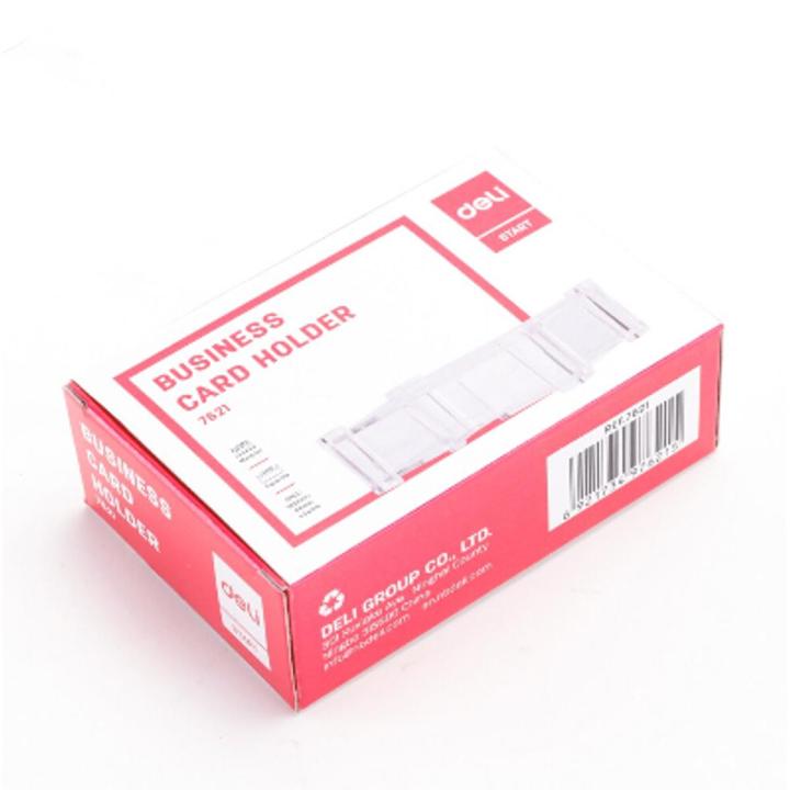 Deli Bussiness Card Holder 7621 Transparent (1pc)