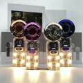 Super Mini Handheld Turbo Fan with Display & LED Light | Transparent 5 Speed Pocket Fan (Cyberpunk Design) Mini Fan + Light.