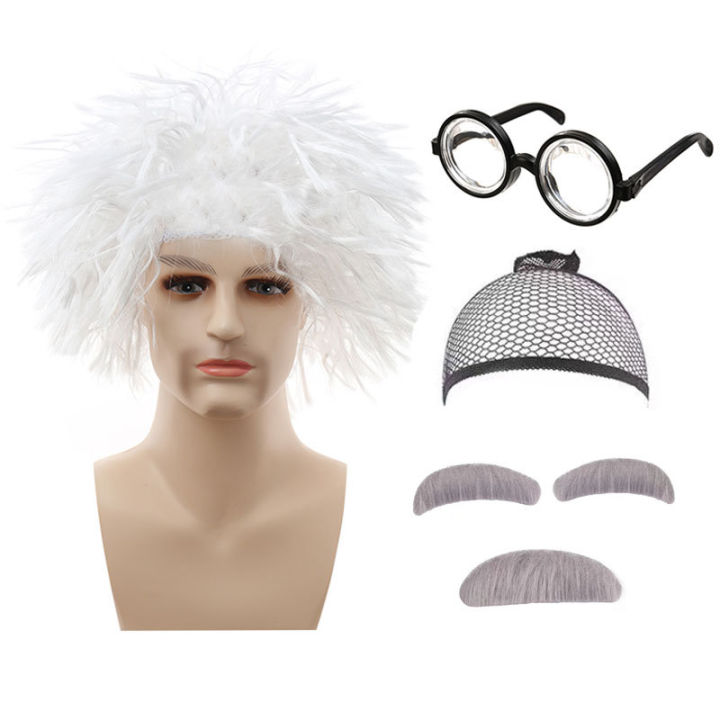 Amazon%20cosplay%20Einstein%20wigs%20white%20braid%20corn%20whiskers%20old%20professor%20exploding%20head%20wigs%20-%20Image%202