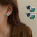 Carat Stud Ear Ring Handcrafted Artificial Jade Ladies Ear Stud. 