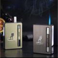 Cigarette Box With Jet Lighter 10 Pc Cigarette Launch Injection Holder Case Lighter. 