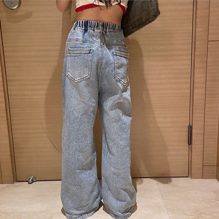 IENENS%20High%20Waist%20Jeans%20Girl%20Straight%20Loose%20Wide-leg%20Pants%20Spring%20and%20Autumn%20Korean%20Baggy%20Jeans%20Fashion%20Kids%20Denim%20Trousers%20-%20Image%204