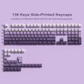 136 Key Polar Day PBT Double Shot Side Print Shine Through Backlit keycaps For MX Mechanical Keyboard 108 96 87 NJ80 84 68 64 61. 