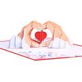 1PC 3D Creative Valentine's Day Greeting Card I LOVE YOU Card Wedding Luxury 3D Love Pop Up Paper Greeting Cards With Envelope. 