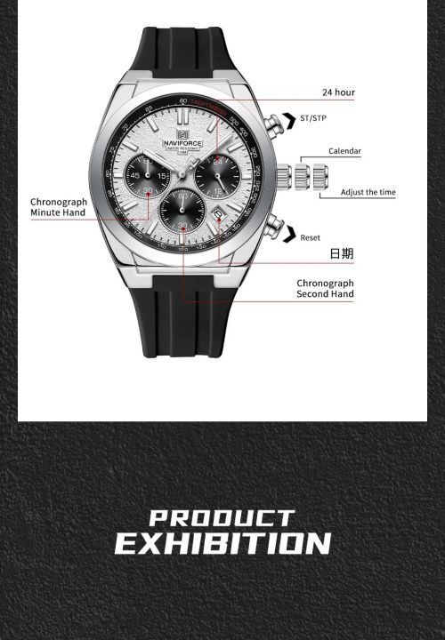 NAVIFORCE%20NF8080%20Men's%20Multifunctional%20Chronograph%20Fashion%20Watch%20Luminous%20Hands%203ATM%20Waterproof%20Silicone%20Strap%20Men's%20Quartz%20Watch%20-%20Image%205