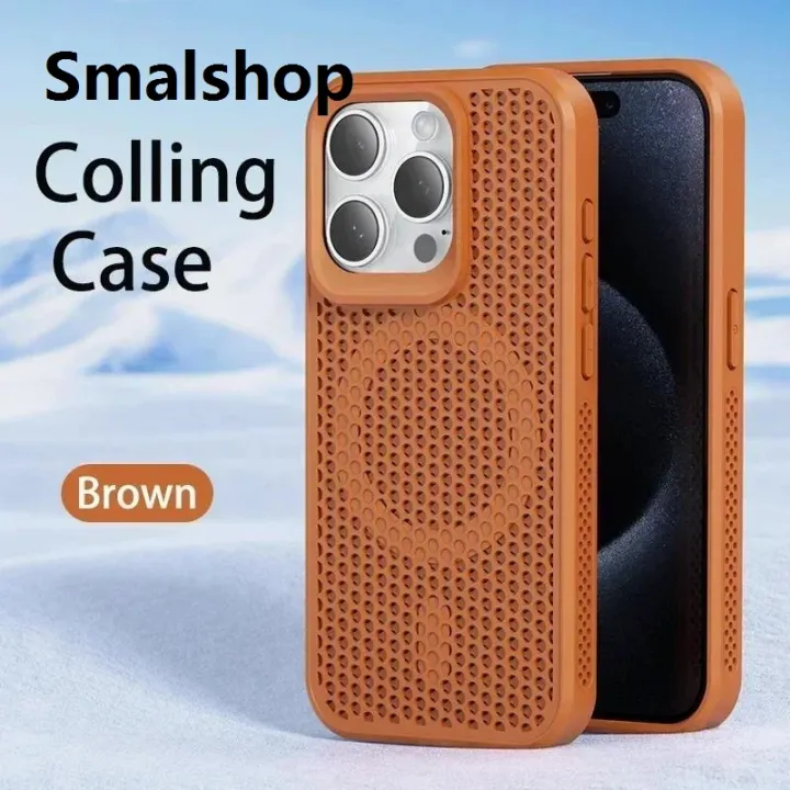 Smalshop%20Cooling%20Heat%20Dissipation%20Phone%20Case%20For%20iPhone%2017%2016%2015%2014%2013%2012%2011%20Pro%20Max%20Plus%20Breathable%20Hard%20Back%20Magnetic%20Cover%20For%20Magsafe%20-%20Image%207