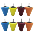 Car Wheel Hub Polish Buffing Shank Polishing Sponge Cone Metal Foam Pad for Car Wheels Car Doors and Handles 8Pcs.