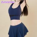 No Steel Rings Sports Bra Comfortable Seamless Push Up Sports Bra for Active Women Quick-drying Adjustable for Jogging Exercise Shockproof Breathable Design Seamless Bottoming Vest.