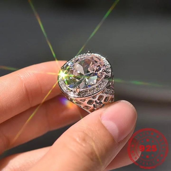 HOYON Pure Round 2 Carat Diamond Style Ring For Men and Women Jewelry