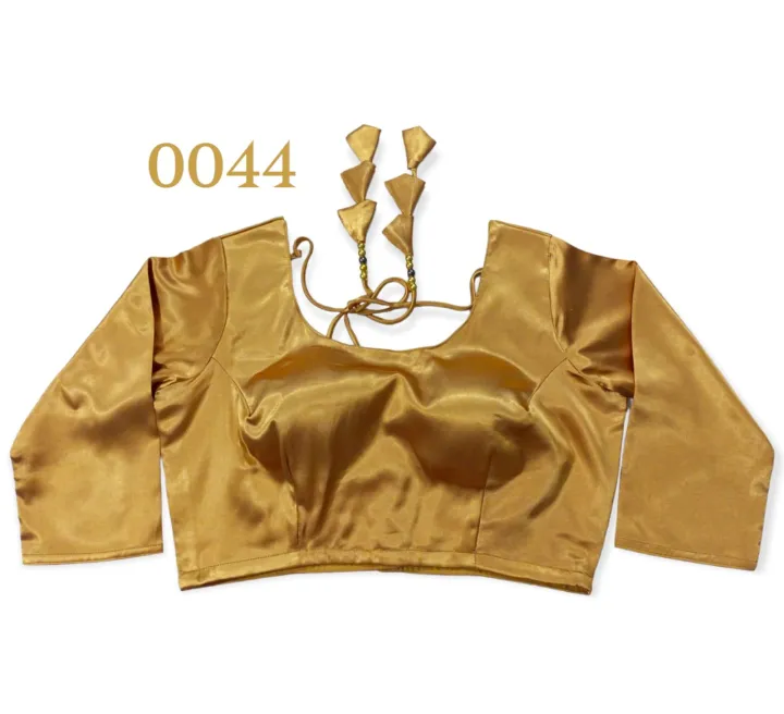 Golden%20Color%20Three%20Quarter%20Sleeve%20Blouse%20For%20Women%20-%20Image%202