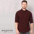 Maroon Cotton Casual Shirt for Men. 