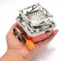 Portable Folding Mini Gas Stove-Stainless Steel Gas Stove Ultra Light Folding Furnace Outdoor Metal Camping Gas Stove Picnic Cooking Gas Burners Folding Stove.