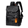 Men's casual office, business commuter backpack, large capacity computer backpack, fashion college student school bag printed logo. 