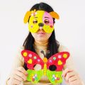 8Piece Kids Cartoon Animal DIY Graffiti Art Crafts Mask Toy Paper Mask Hand-painted White Paper Card Material with Color Pens. 