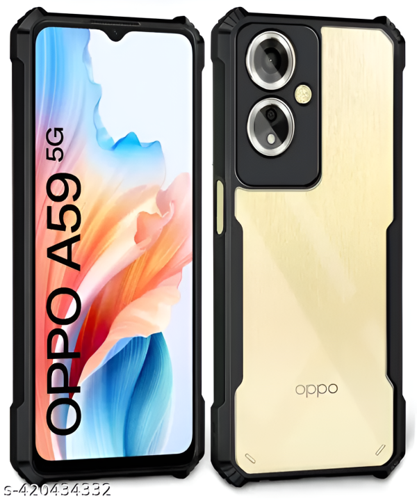 For Oppo A59 5G  Protective Black Border Crystal Clear Xundd Mobile Back Case Cover