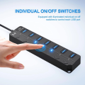 USB Hub 3.0 Multiprise USB High Speed Splitter 7 Port 5Gbps Power Adapter USB 2.0 Expander Switch for Computer Accessories. 