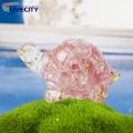 Faux Crystal Turtle Figurine Sparkling Crystal Turtle Figurine Exquisite Resin Tortoise Statue for Home Office Car Decor Southeast Asian Delight Artificial Tortoise Ornament.